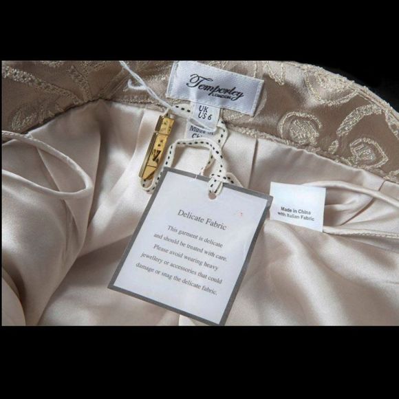 TEMPERLEY LONDON Champagne Floral Pattern Pencil Skirt 6 - Picture 5 of 5